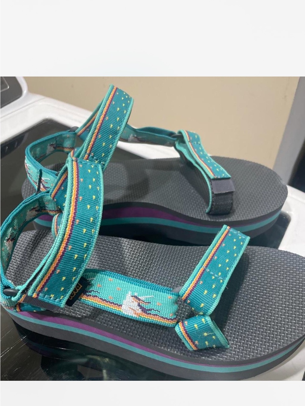 Teva Women's Flatform Universal Sandals in the "Unicorn Waterfall" - Picture 6 of 8